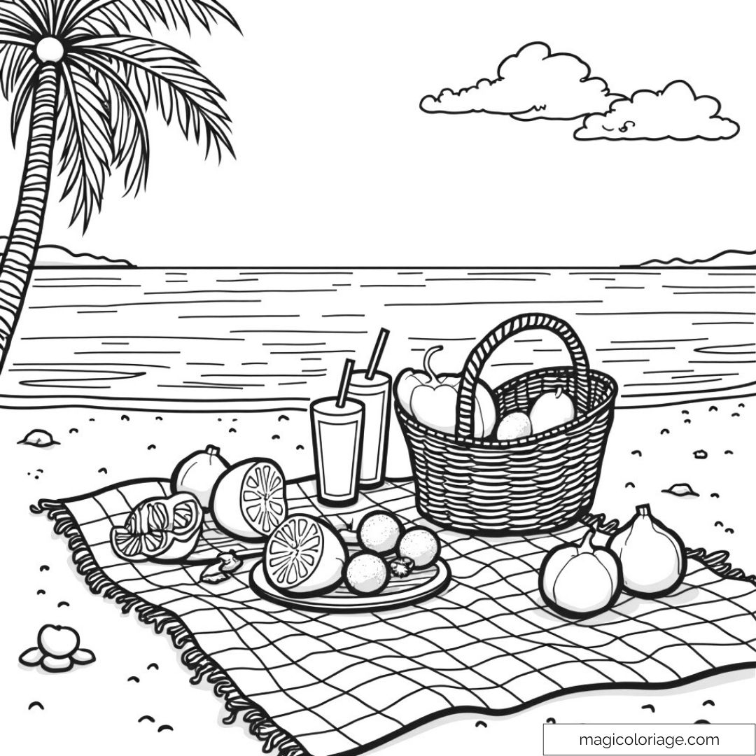 picnic basket coloring page picnic basket coloring page
