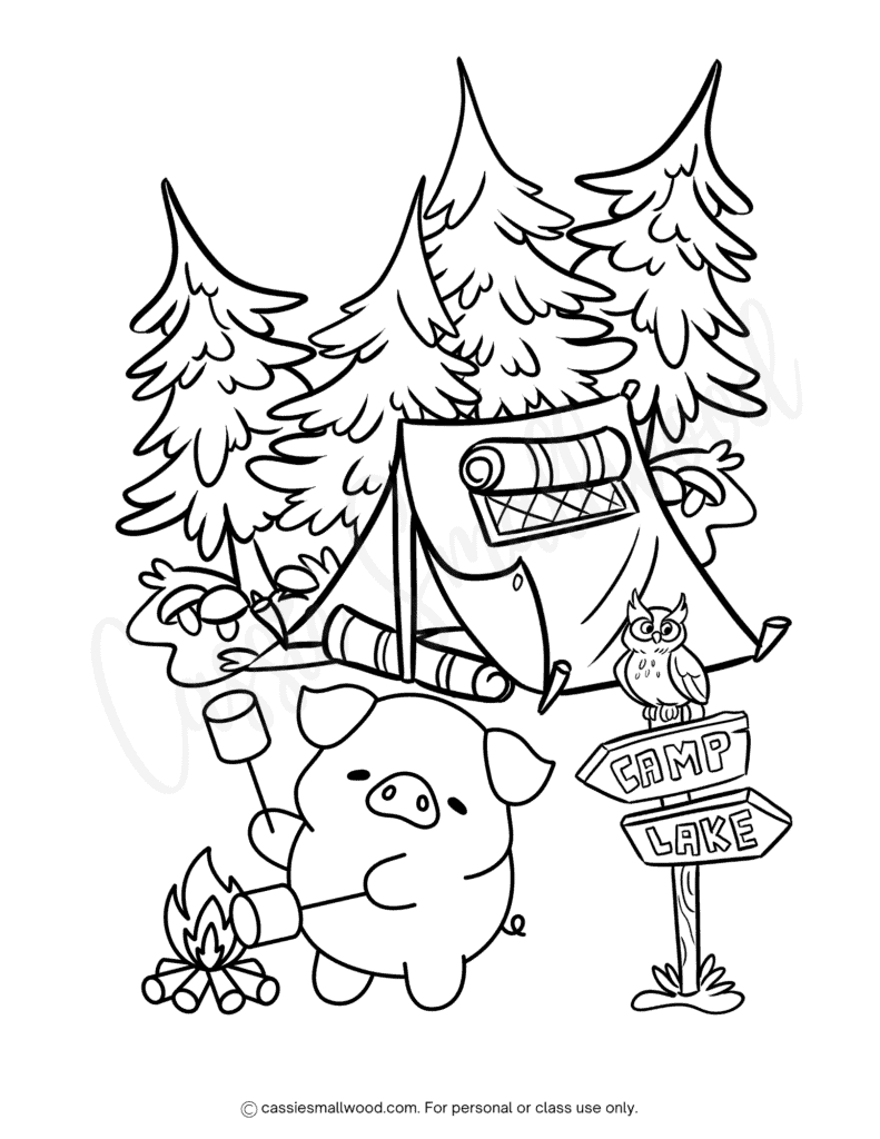 free camping coloring sheets free camping coloring sheets
