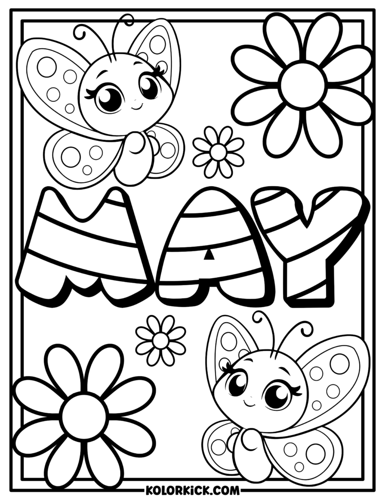 Cute May Coloring Pages 100 Free Printable PDFs 
