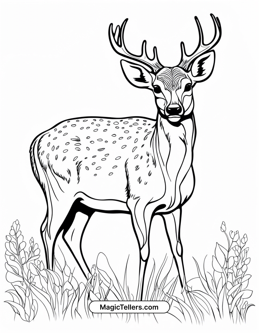 deer coloring pages for adults