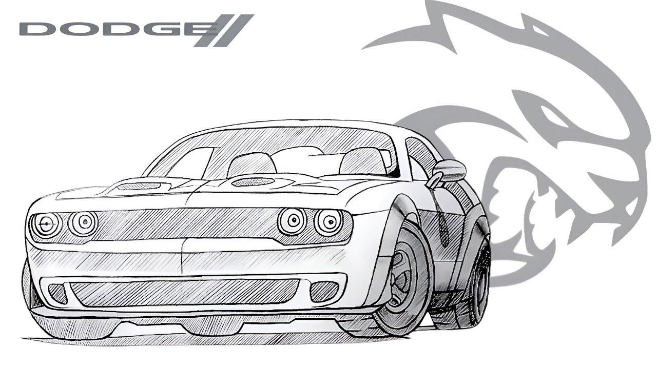 dodge charger srt hellcat coloring pages dodge charger srt hellcat coloring pages
