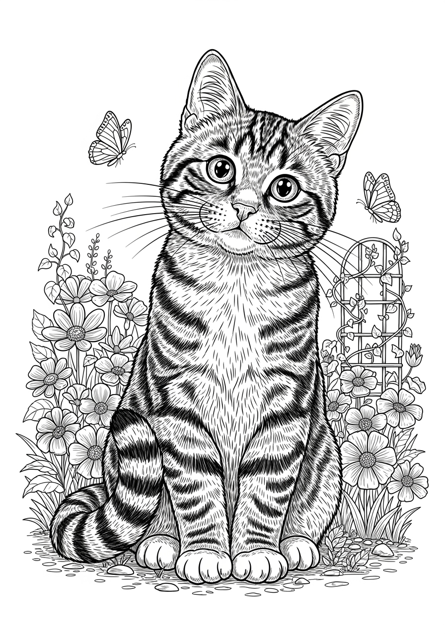 free coloring pages cat