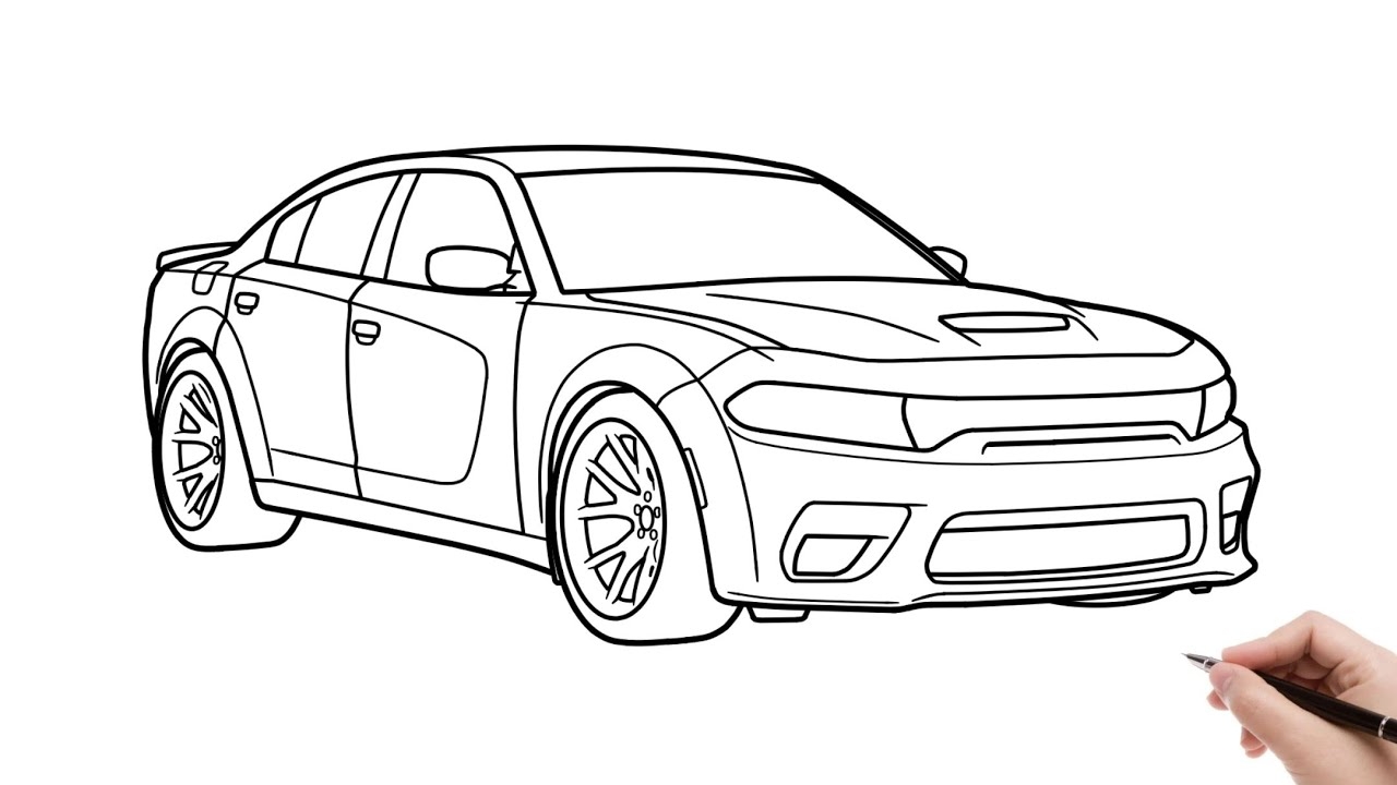 Drawing DODGE CHARGER SRT HELLCAT REDEYE Step By Step How To Draw A Dodge Muscle Car 2019 YouTube Drawing DODGE CHARGER SRT HELLCAT REDEYE Step By Step How To Draw A Dodge Muscle Car 2019 YouTube