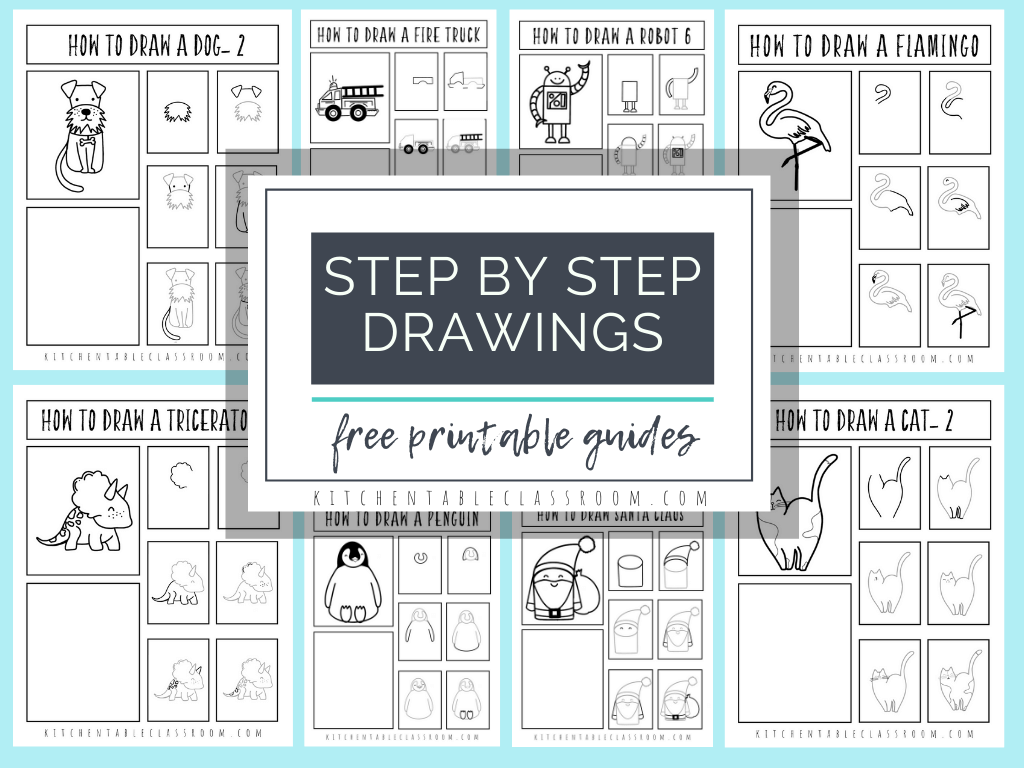 Easy Drawings For Kids Step Step Drawing The Kitchen Table Classroom