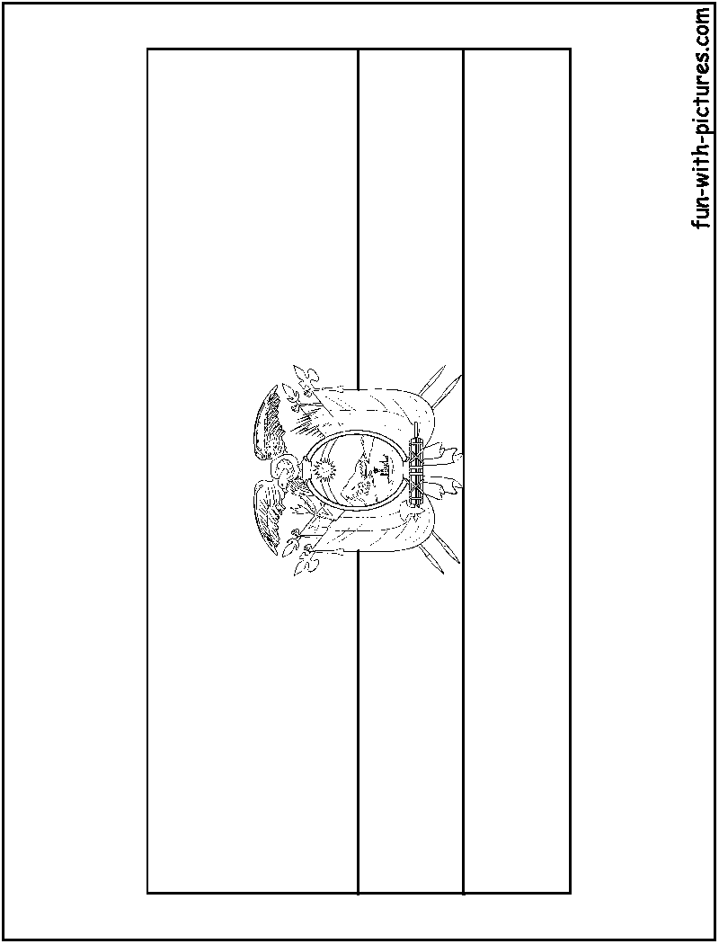 Ecuador Flag Coloring Page