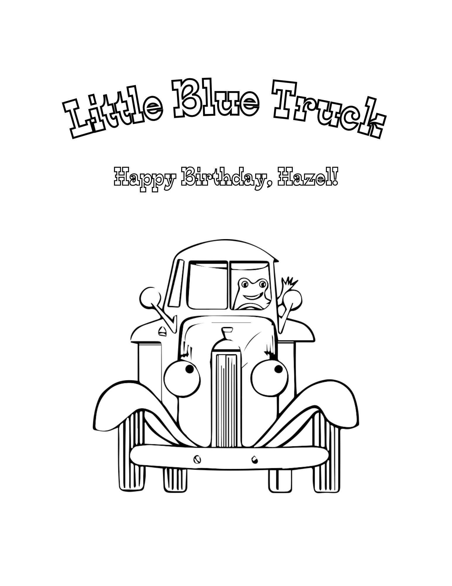 Editable Personalized Little Blue Truck Coloring Book party Favor Etsy Editable Personalized Little Blue Truck Coloring Book party Favor Etsy