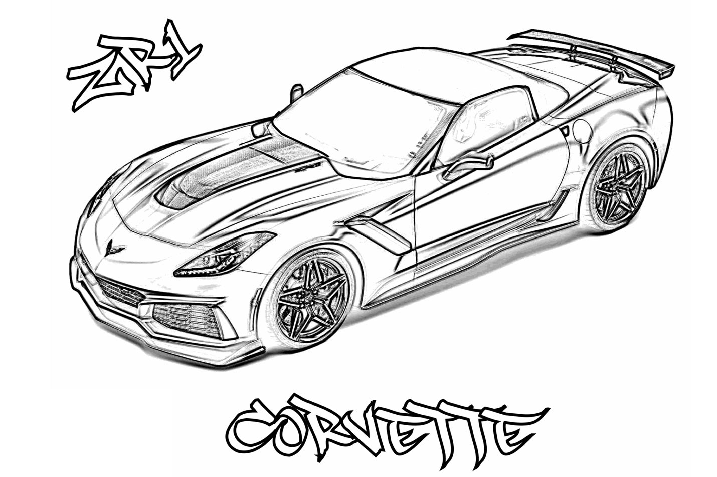 Fighting Boredom During Lockdown How About Some Corvette Coloring Pages Corvette Sales News Lifestyle