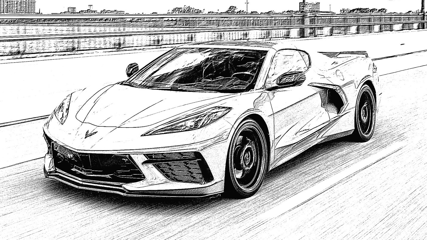 Corvette Printable Coloring Pages