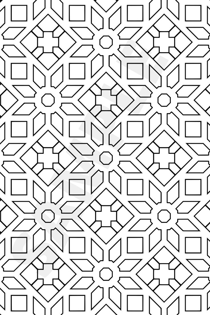 Flower Pattern Coloring Page Printable Adult Coloring Page