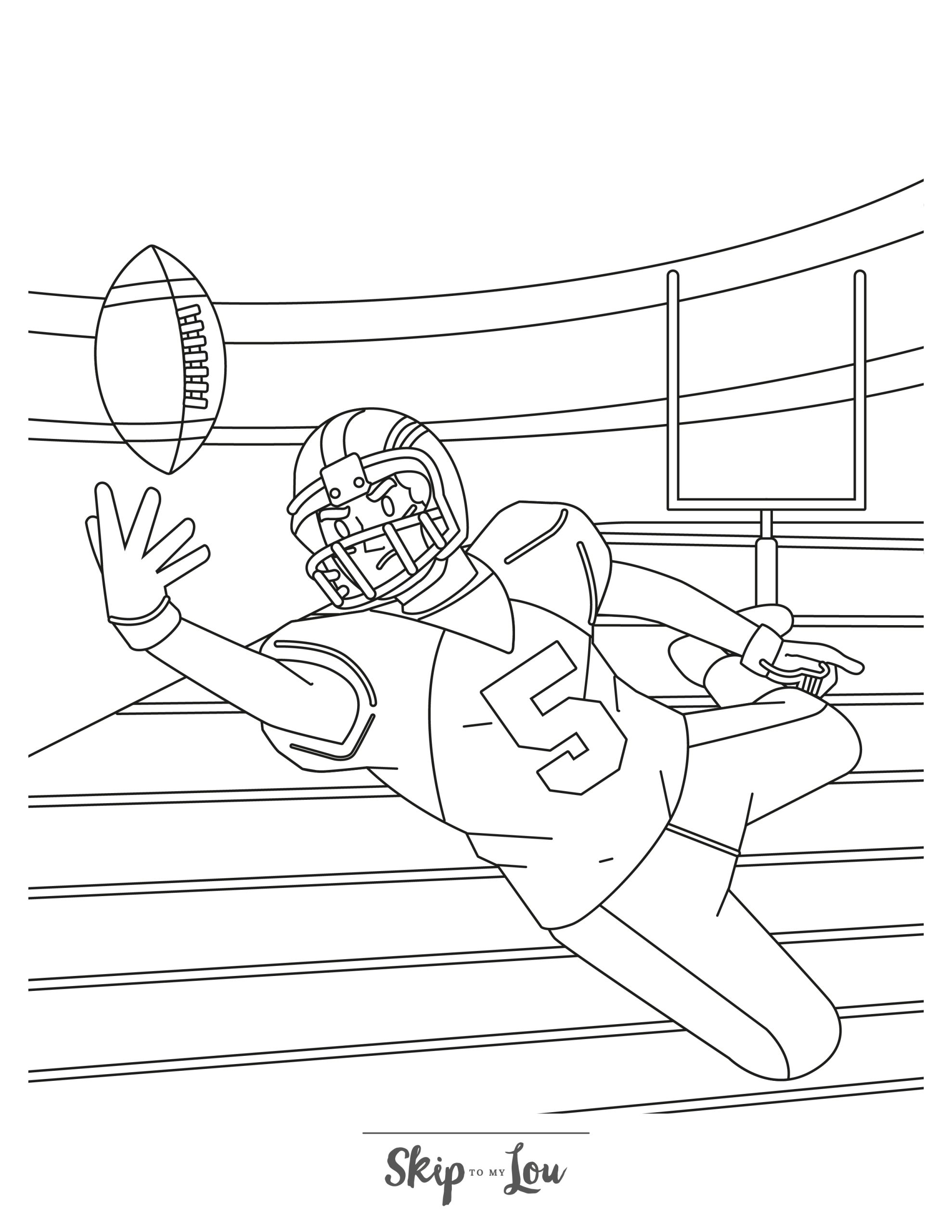 Football Coloring Pages NFL Printables To Download Skip To My Lou