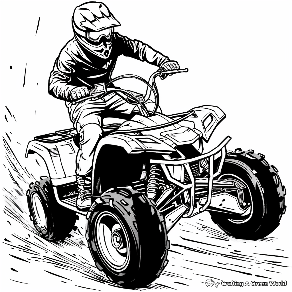 four wheeling coloring pages