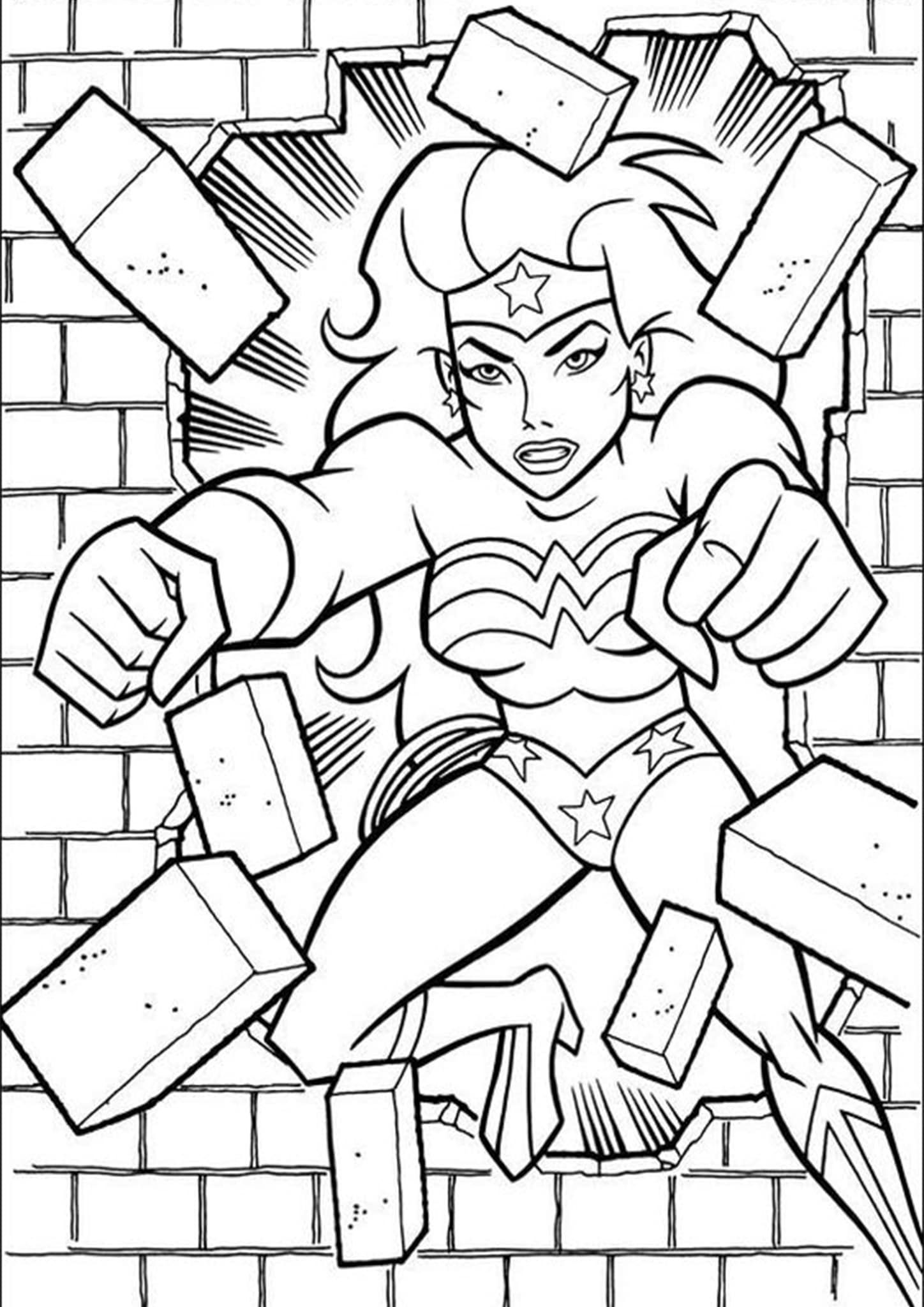 wonder woman coloring sheet