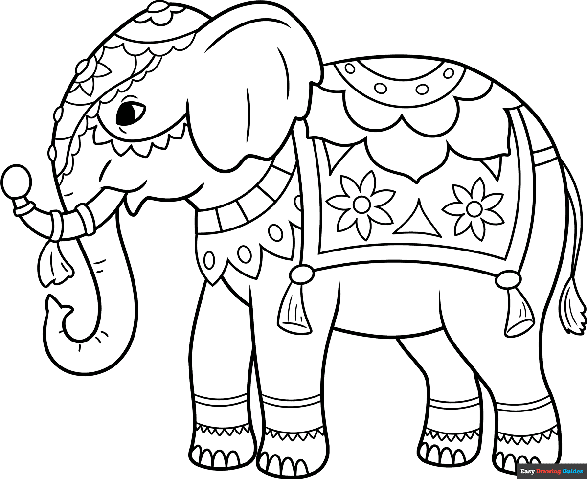 Free Elephants Coloring Pages For Kids 12 Printable Sheets