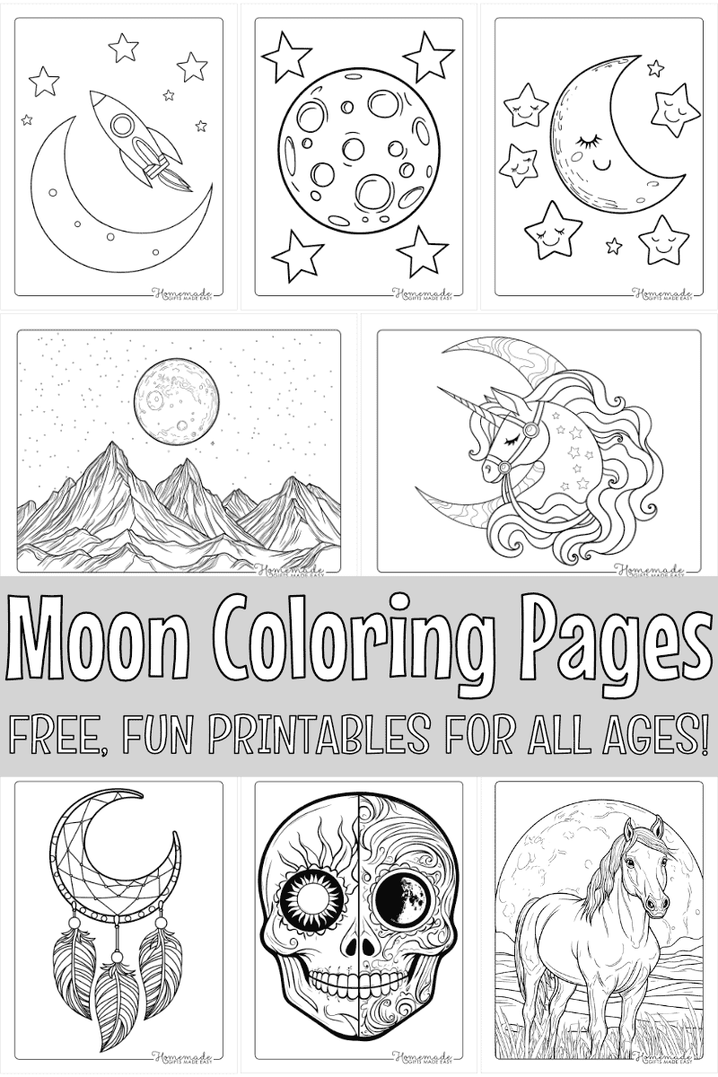 moon coloring pages printable