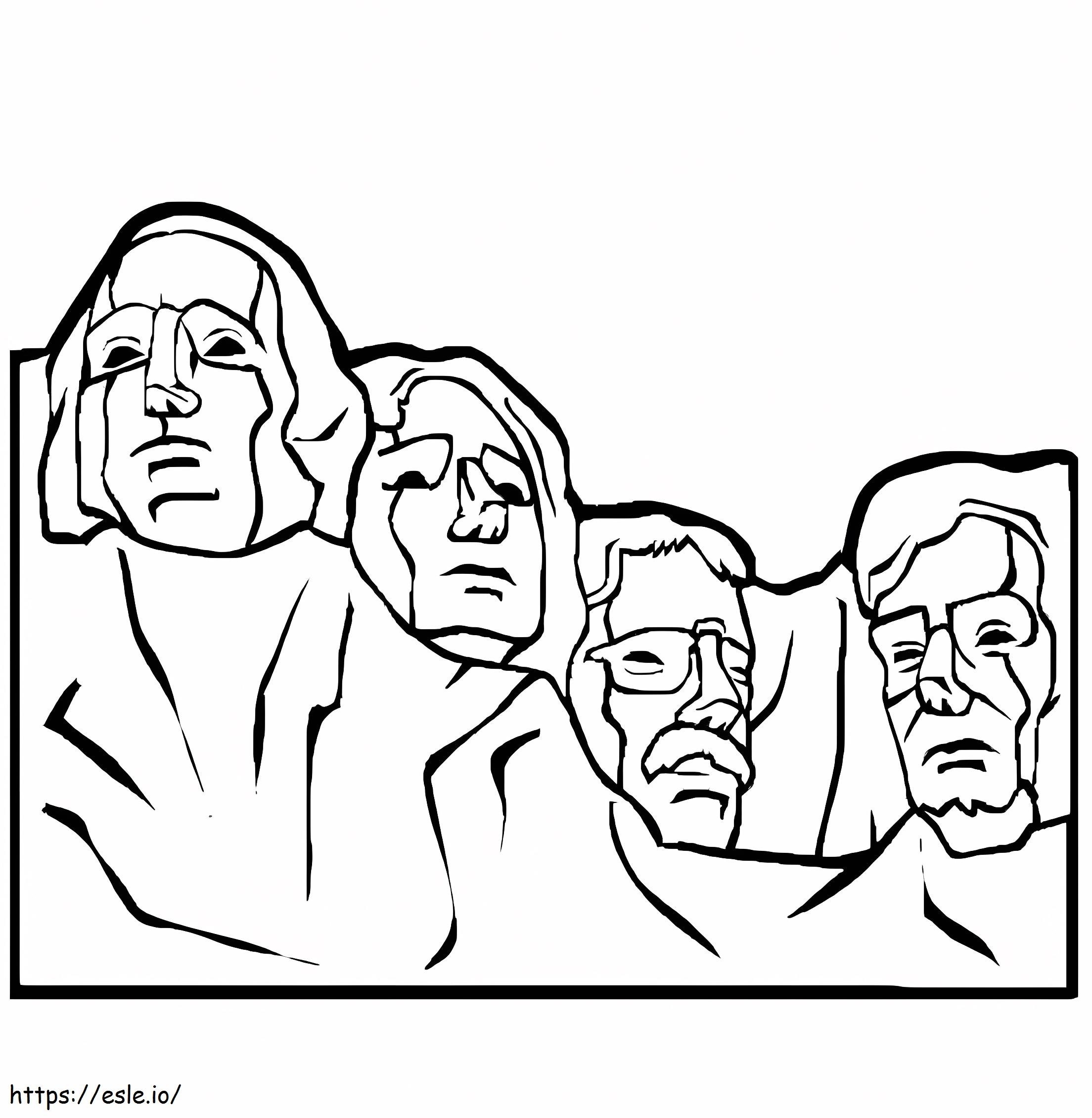 mount rushmore coloring page mount rushmore coloring page