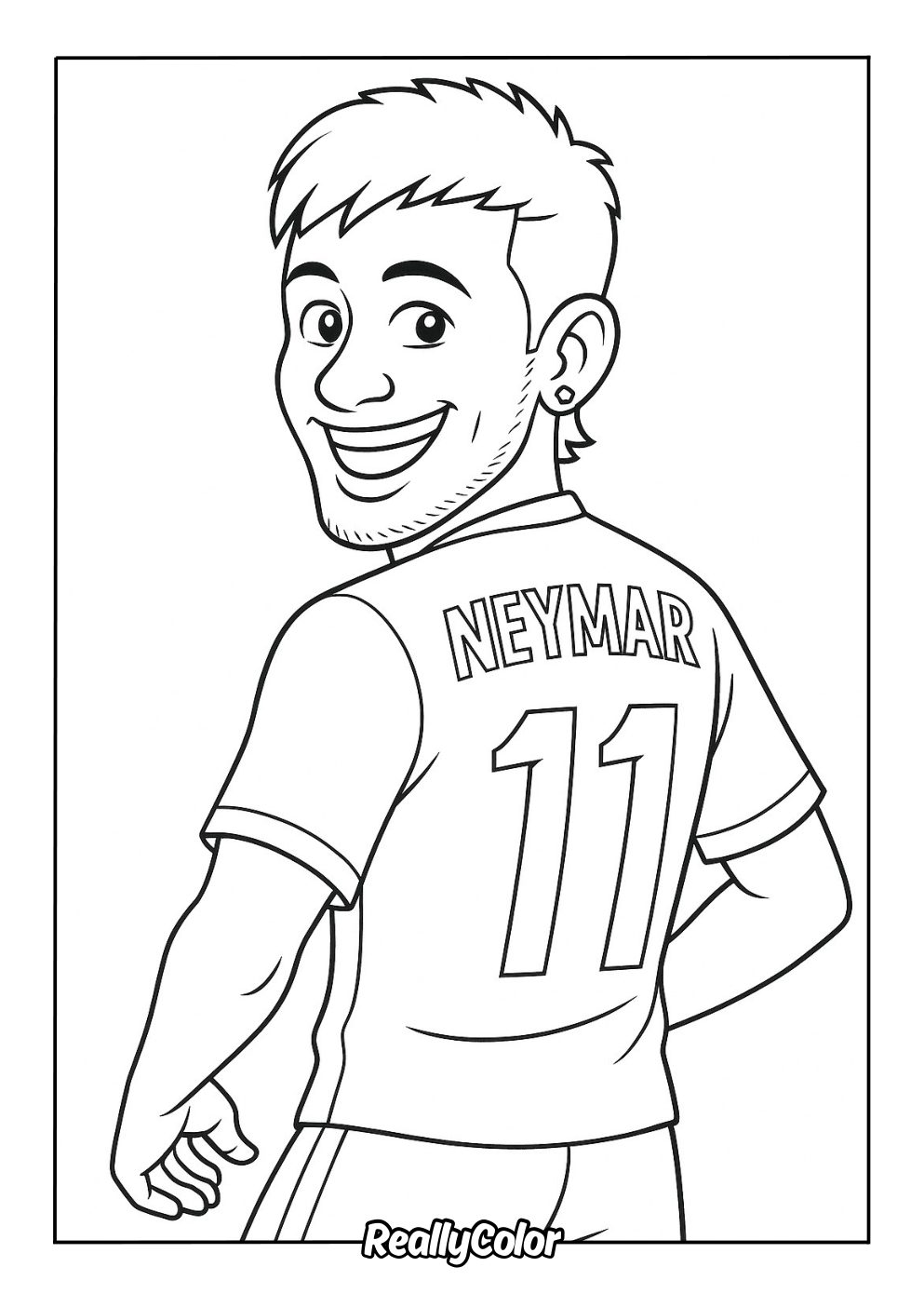 Free Printable Neymar Coloring Pages