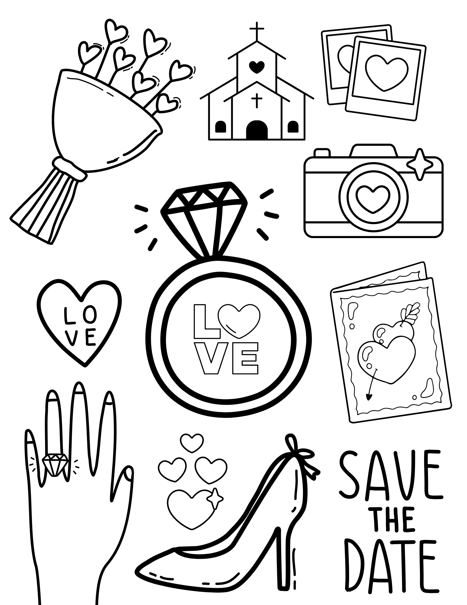 Free Printable Wedding Coloring Pages For Kids And Adults Free Printable Wedding Coloring Pages For Kids And Adults