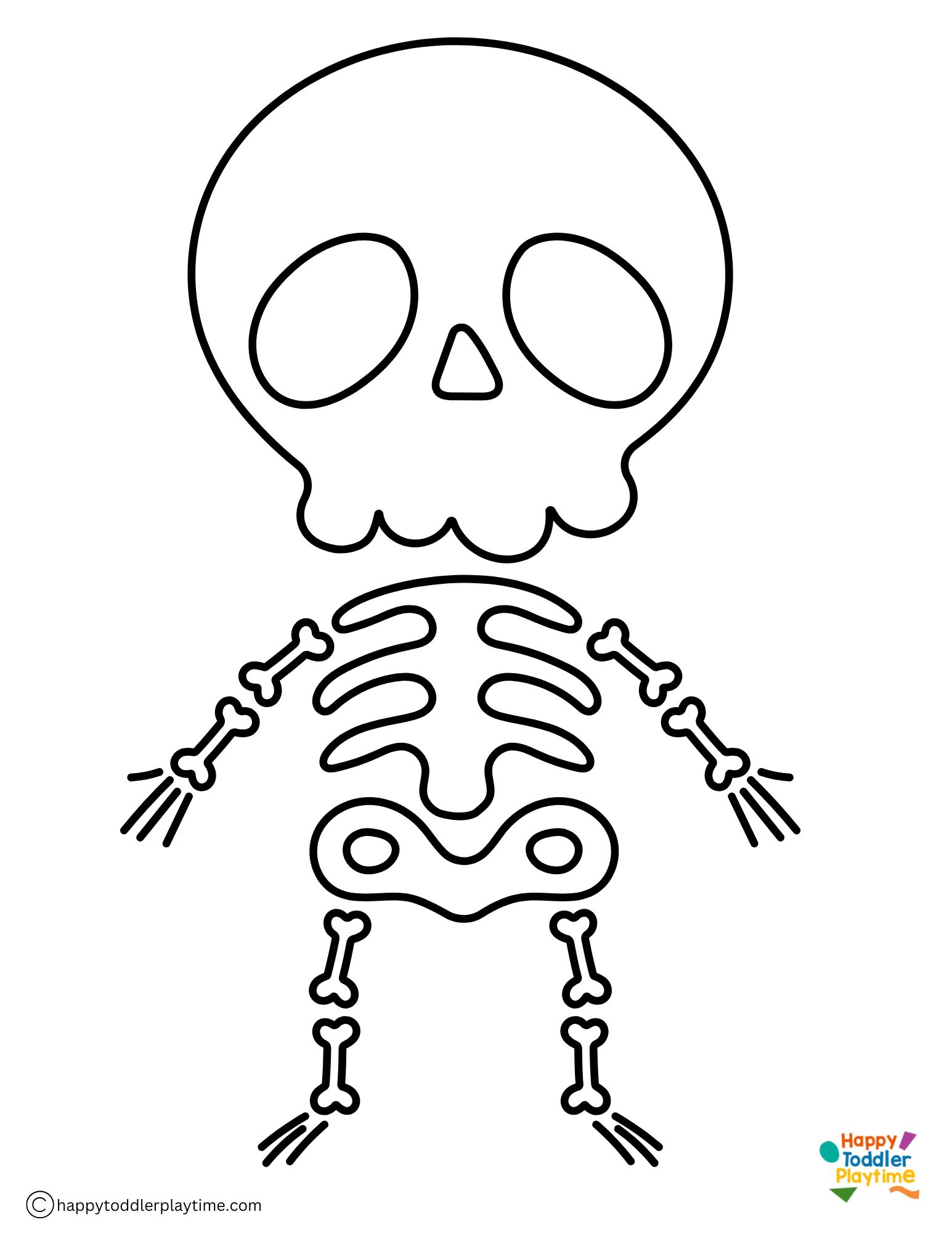 Free Skeleton Coloring Pages Happy Toddler Playtime