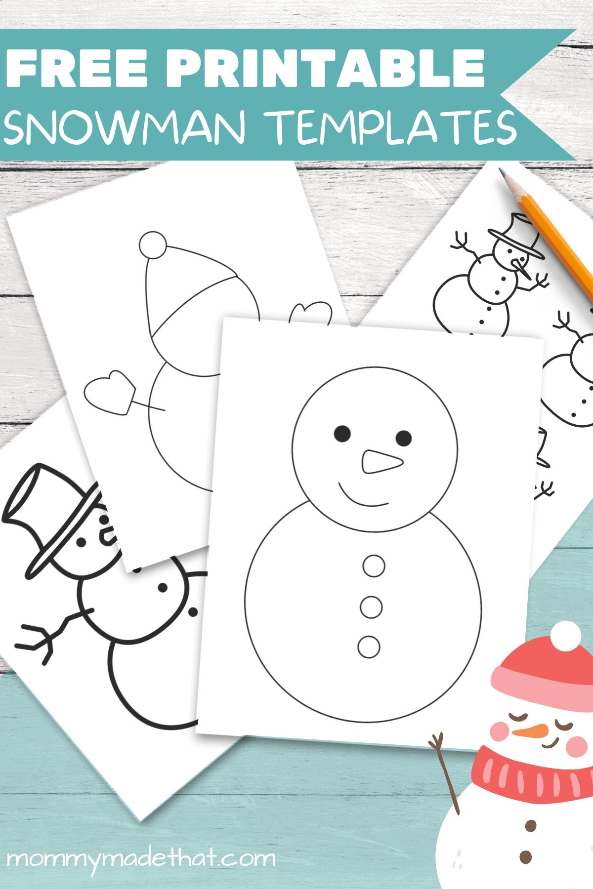 snowman template printable pdf
