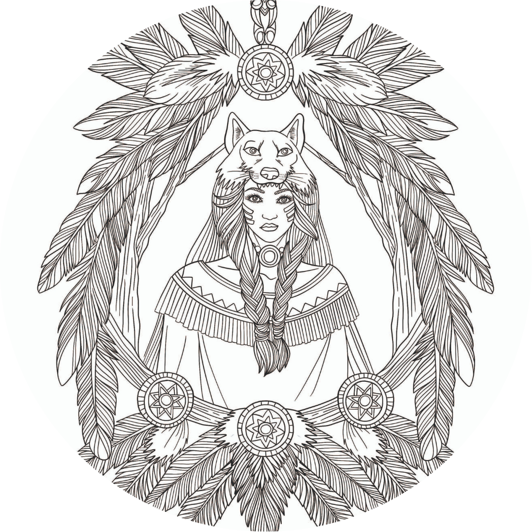 Freebie Friday 11 30 18 Native American Spirit Coloring