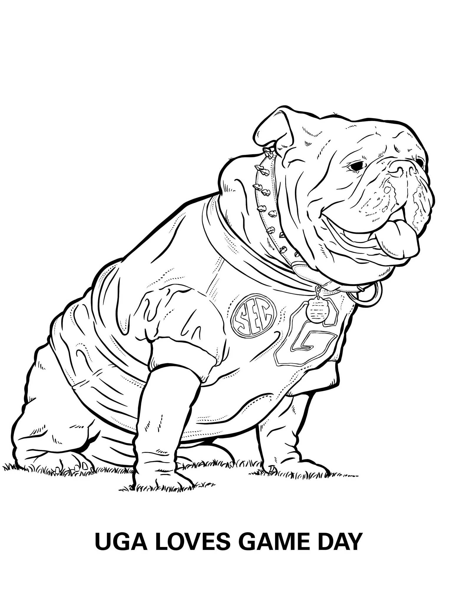 Georgia Bulldogs Coloring Pages University Of Georgia Athletics