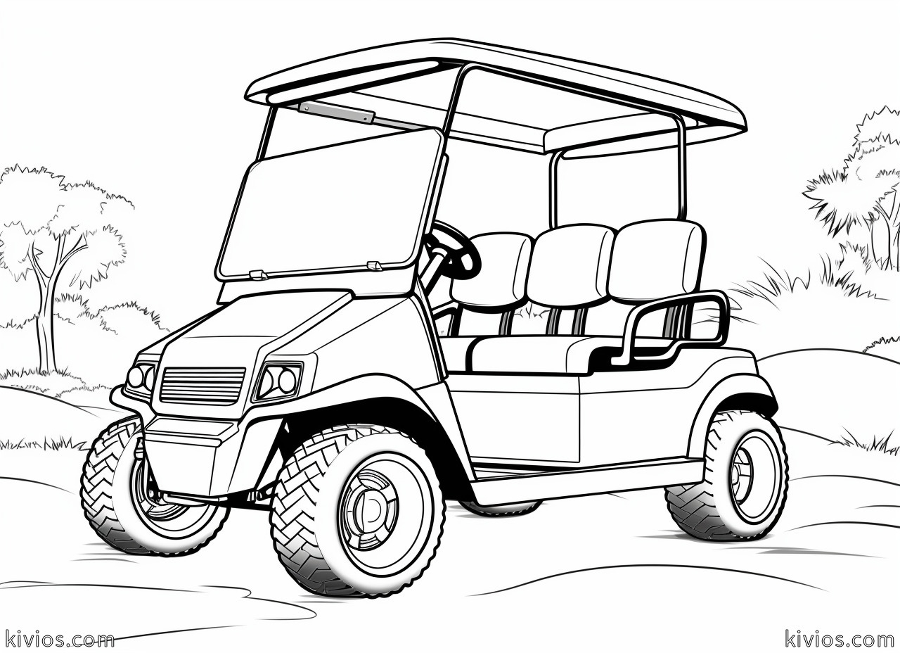 Golf Cart Coloring Pages Kivios Golf Cart Coloring Pages Kivios