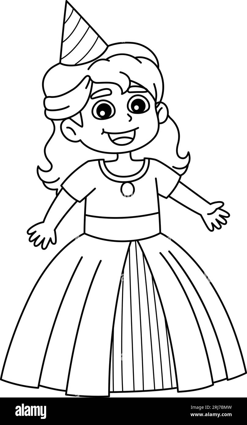 birthday princess coloring pages