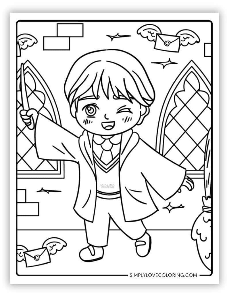 Harry Potter Coloring Pages Free PDF Printables Simply Love Coloring