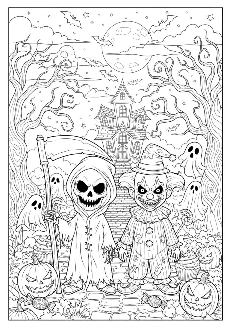 printable horror coloring pages