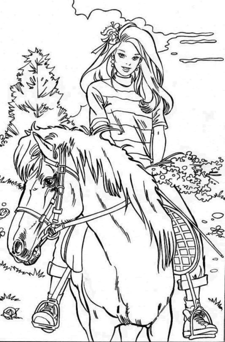 Horse And Rider Printable Coloring Pages Horse And Rider Printable Coloring Pages