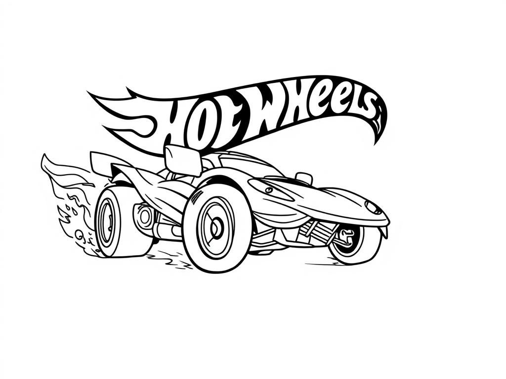 Hot Wheels Racing Car Coloring Page Free Printable Coloring Page
