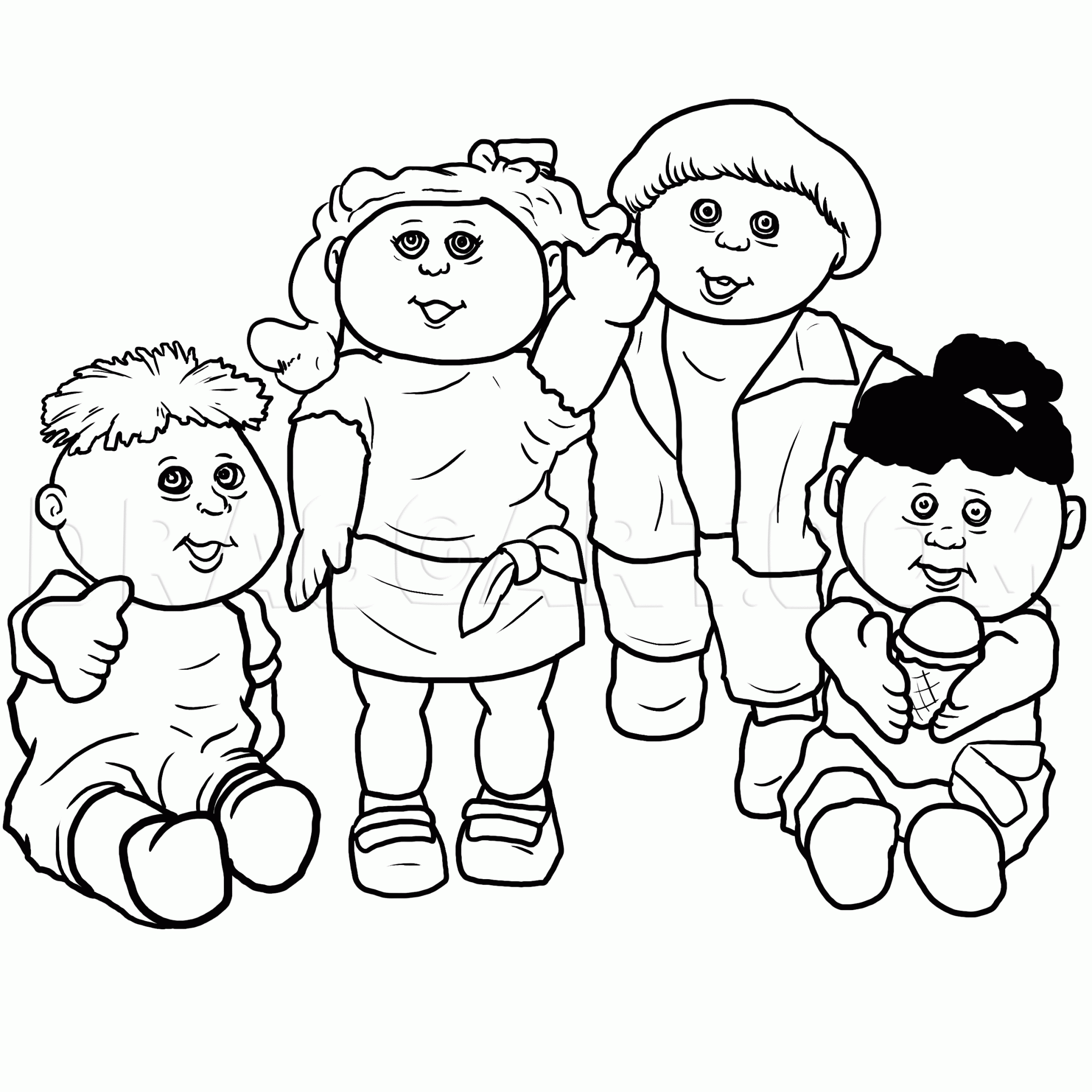 How To Draw Cabbage Patch Kids Cabbage Patch Kids Coloring Page Trace Drawing How To Draw Cabbage Patch Kids Cabbage Patch Kids Coloring Page Trace Drawing