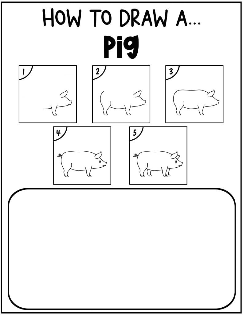 How To Draw Farm Animals Free Printable Kids Activity Zone