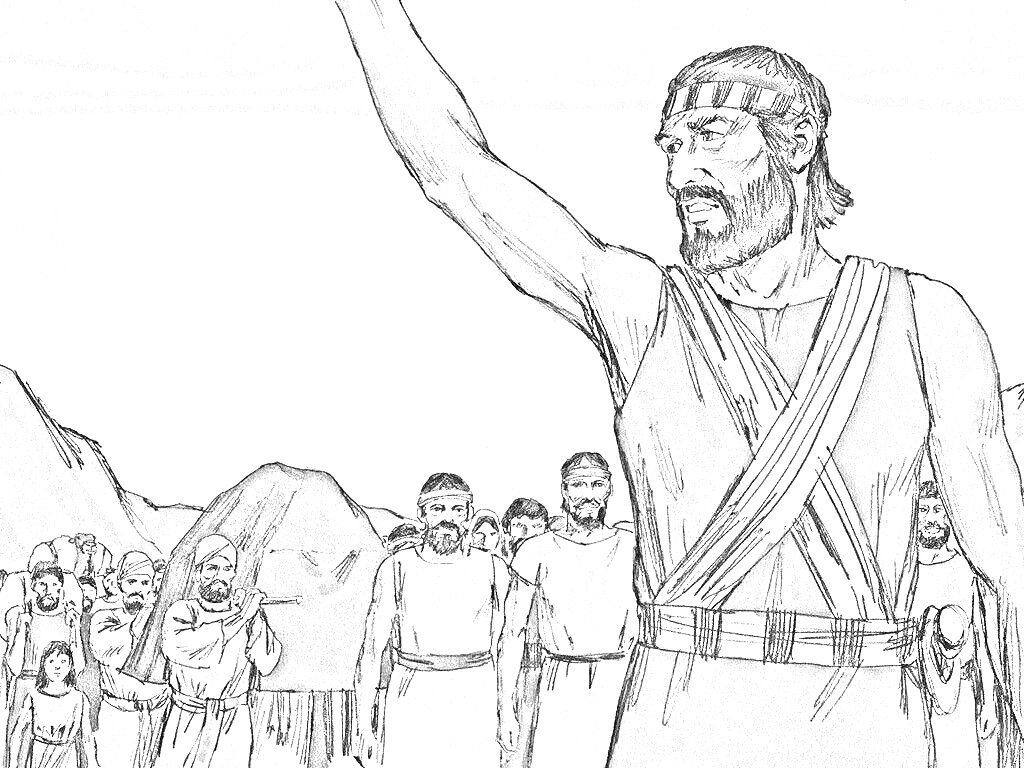 Joshua Crossing Over God s Way The First Step Of Faith Coloring Page