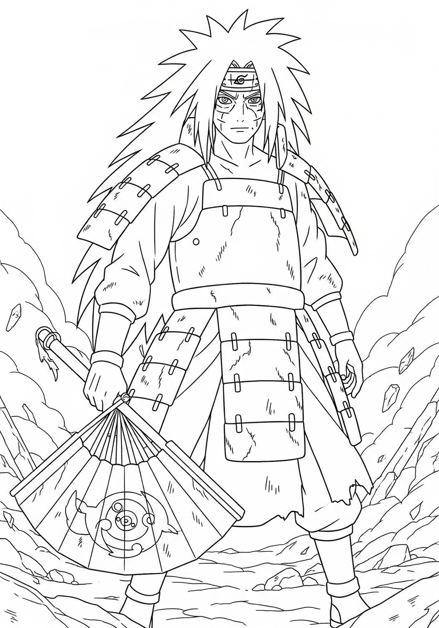 madara uchiha coloring pages