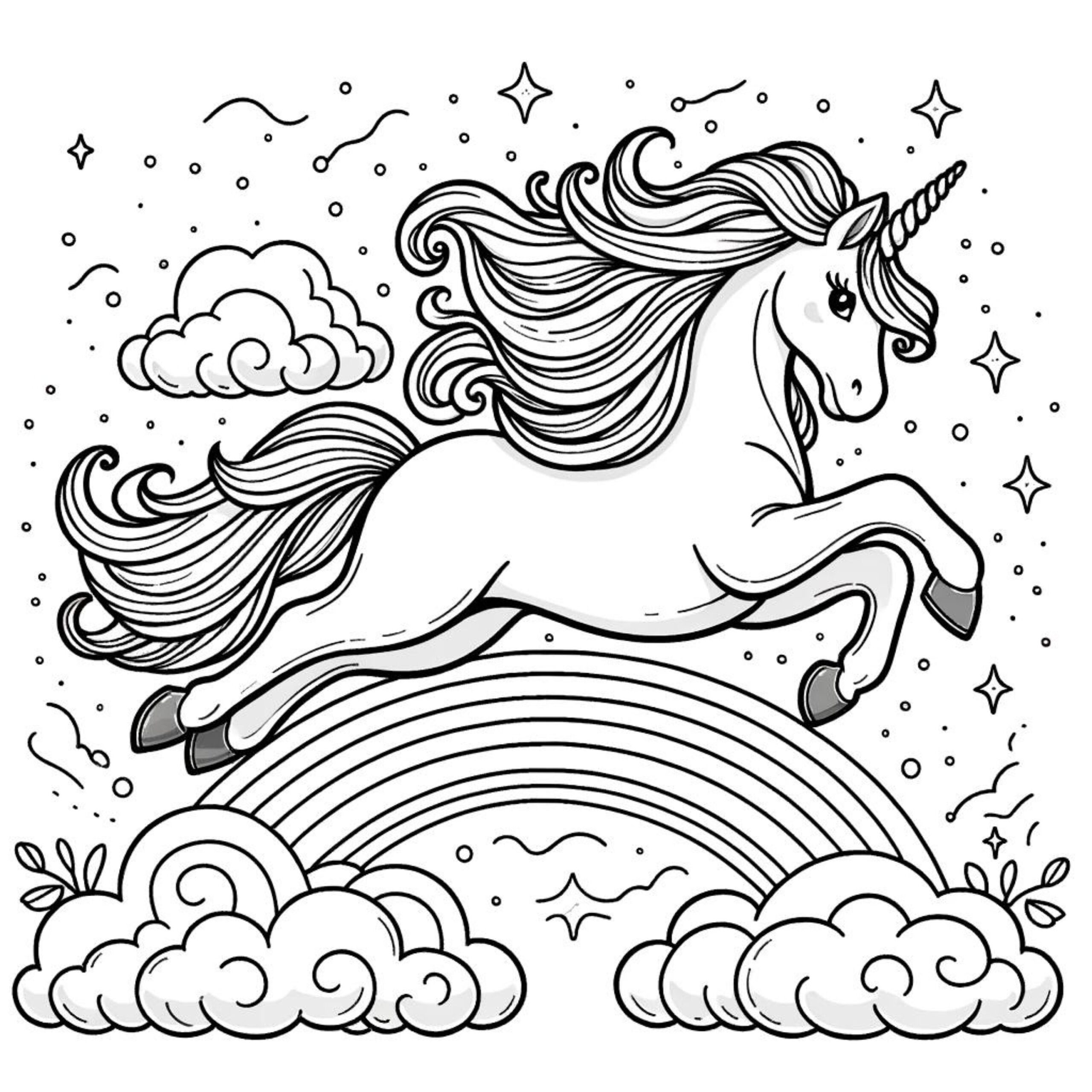 coloring page of unicorn coloring page of unicorn