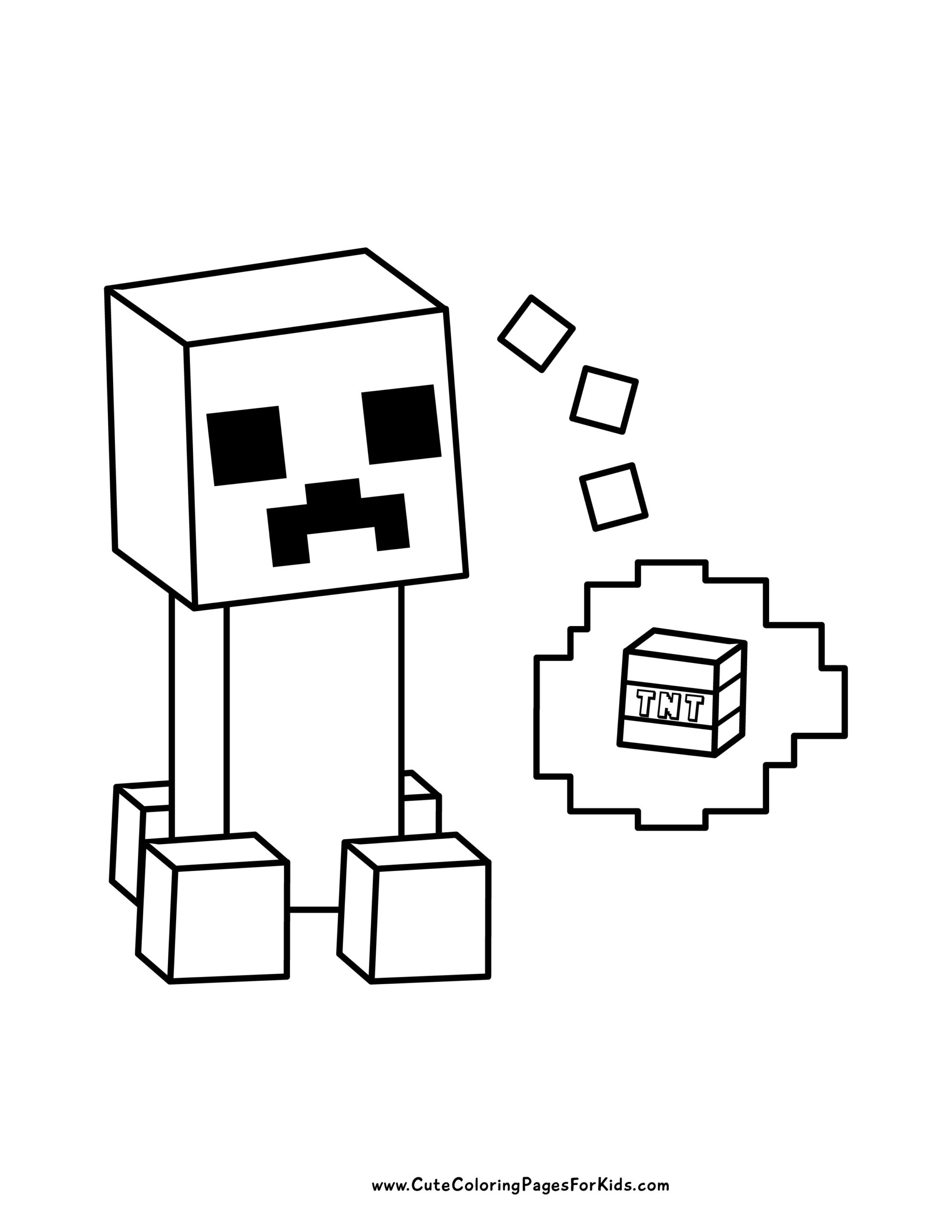 minecraft character coloring pages