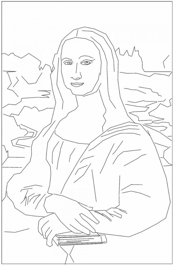 mona lisa coloring pages