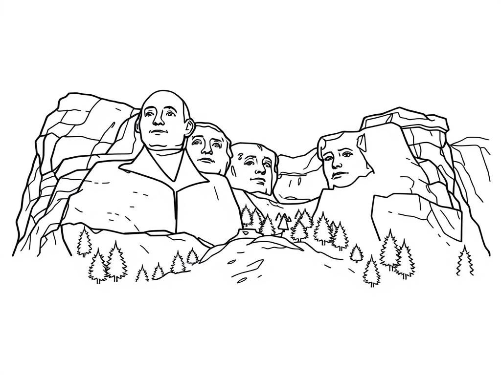 Mount Rushmore Coloring Page Learn About US Presidents Free Printable Coloring Page Mount Rushmore Coloring Page Learn About US Presidents Free Printable Coloring Page