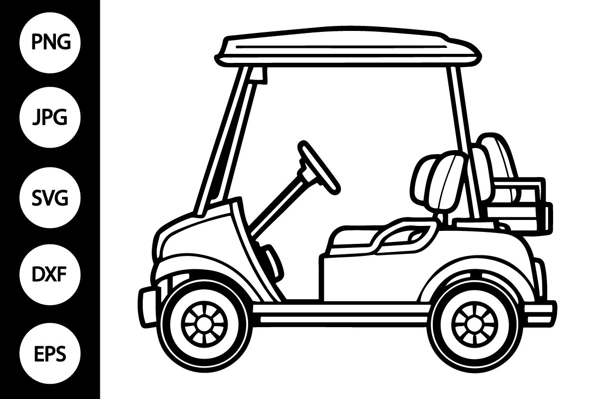 Outline Golf Cart SVG Coloring Page 3688994 Outline Golf Cart SVG Coloring Page 3688994