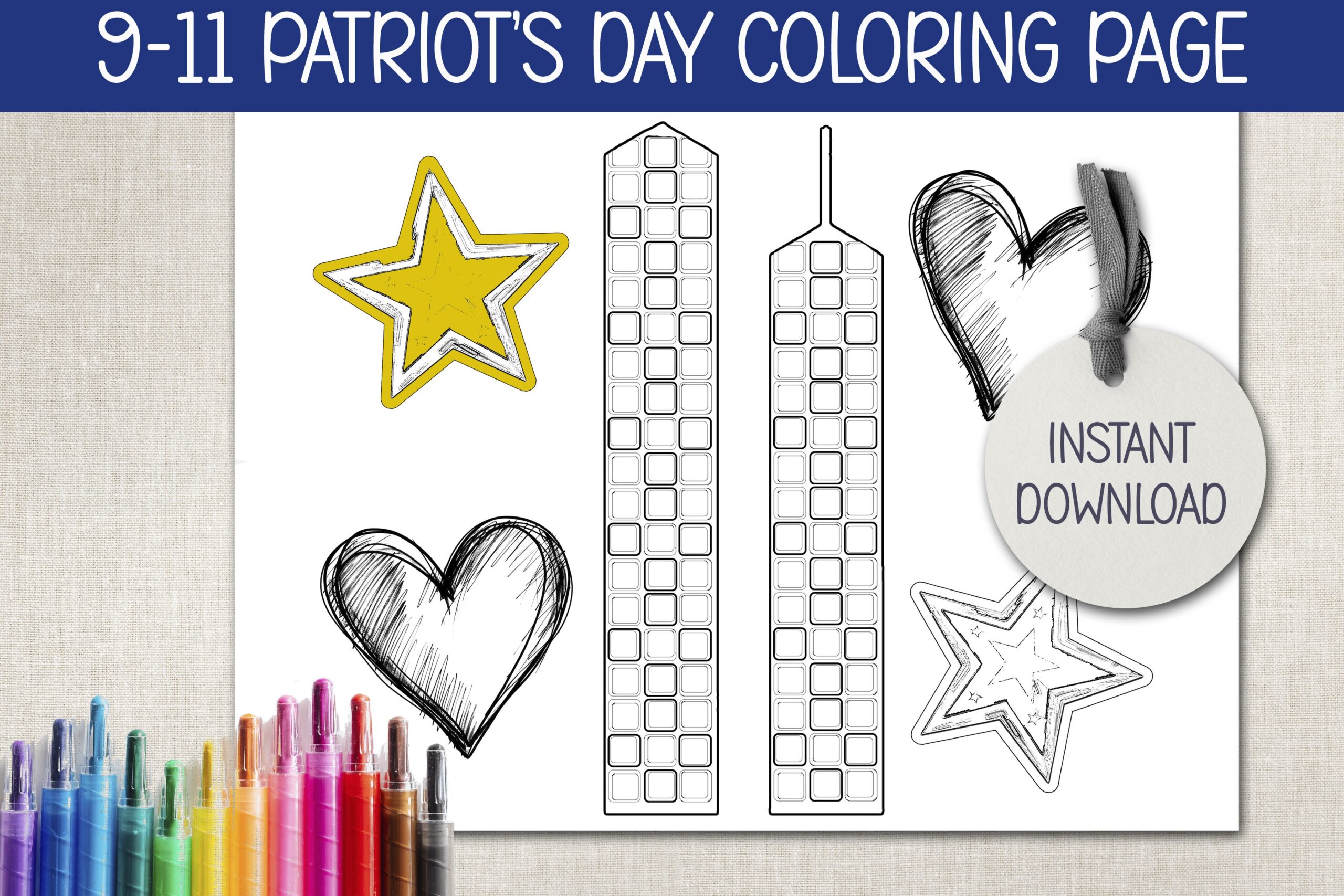 PATRIOT DAY COLORING SHEET 9 11 CRAFTS FOR KIDS SEPTEMBER 11TH ART By Teach Simple