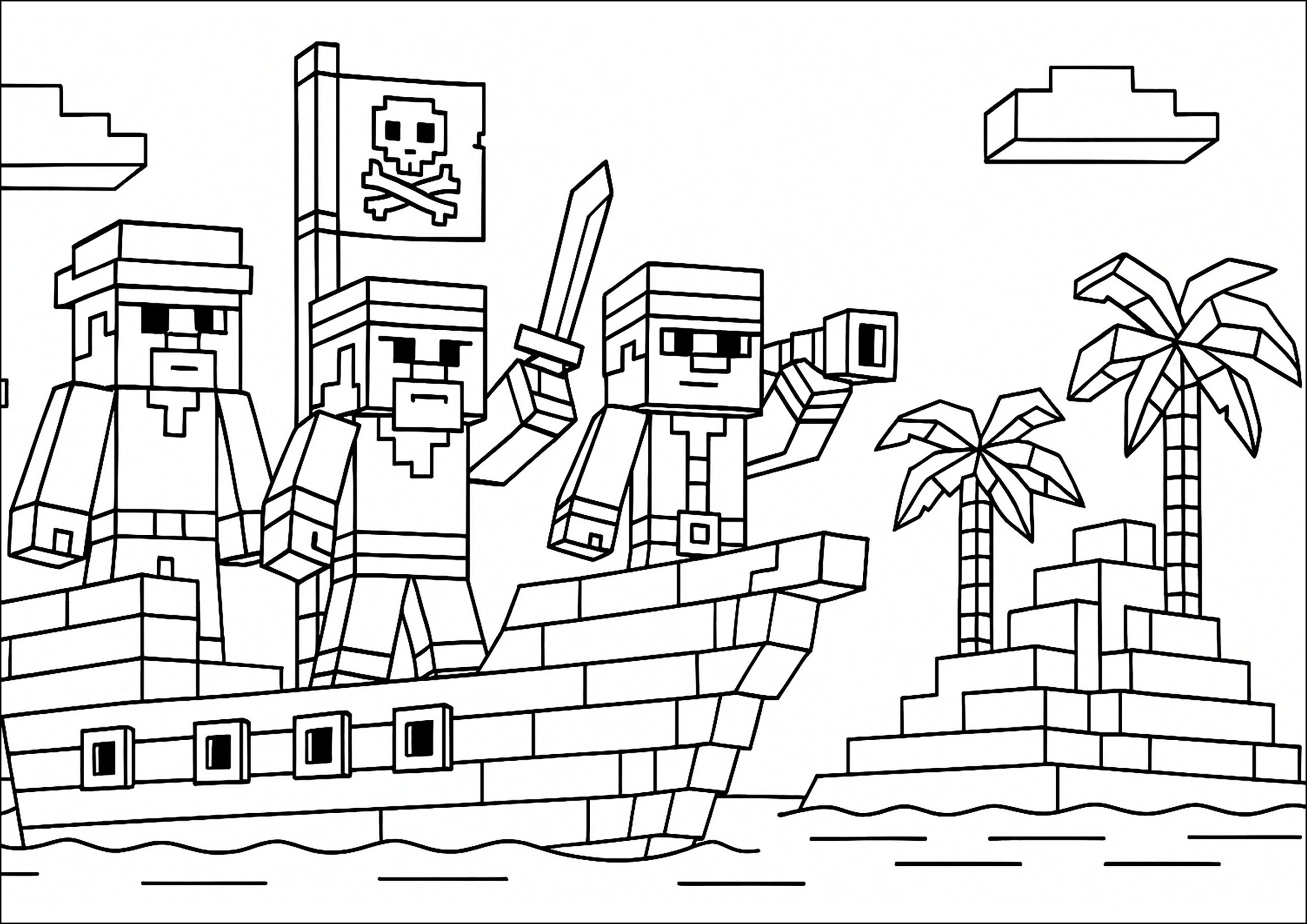 minecraft printable coloring page