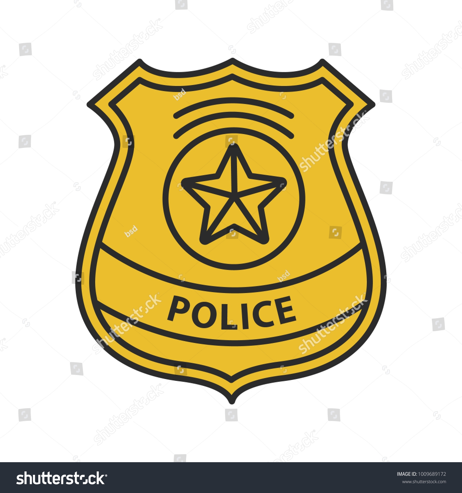 police badge to color
