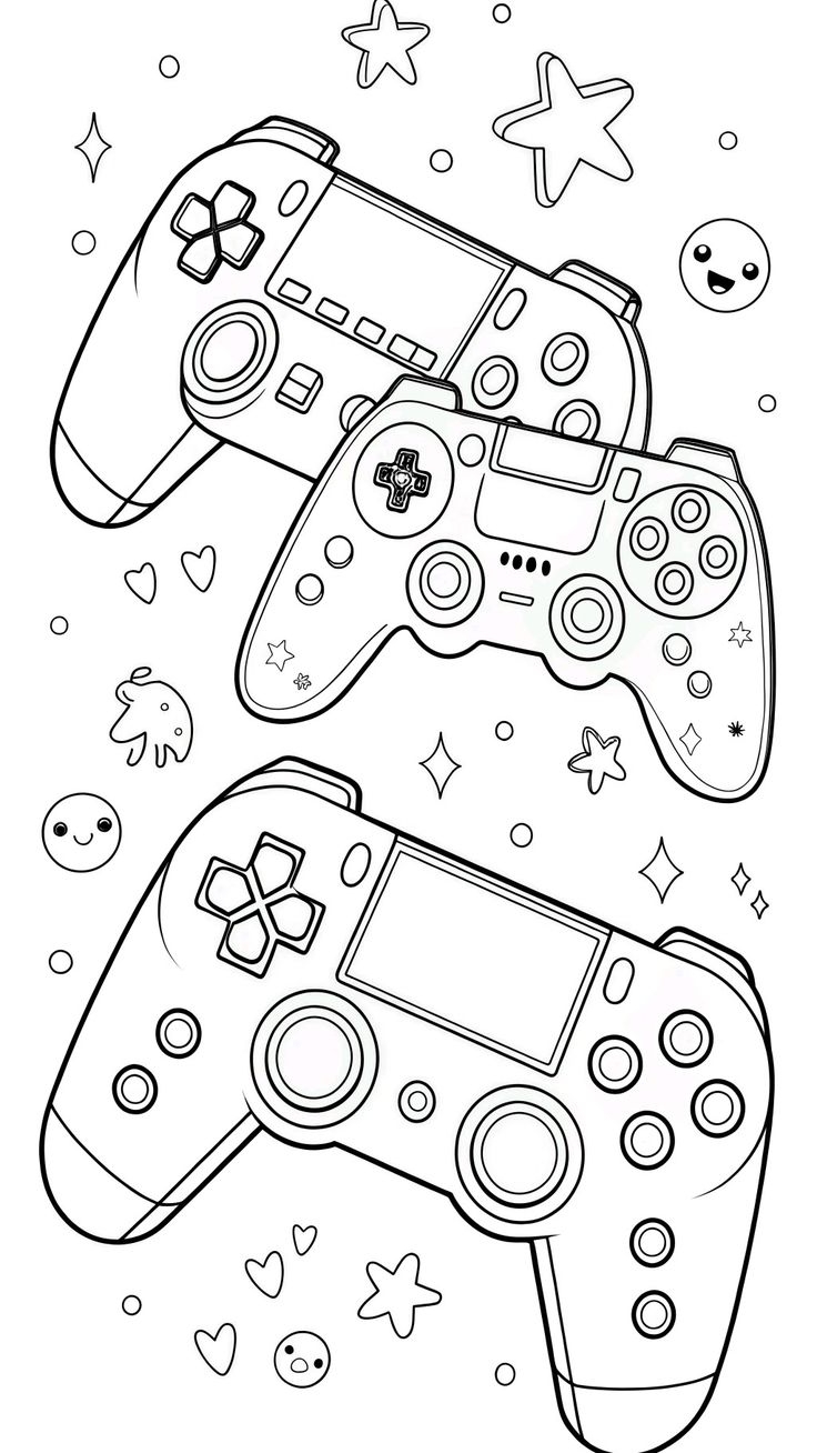 Power Up Free Video Game Controller Coloring Page For Kids Power Up Free Video Game Controller Coloring Page For Kids