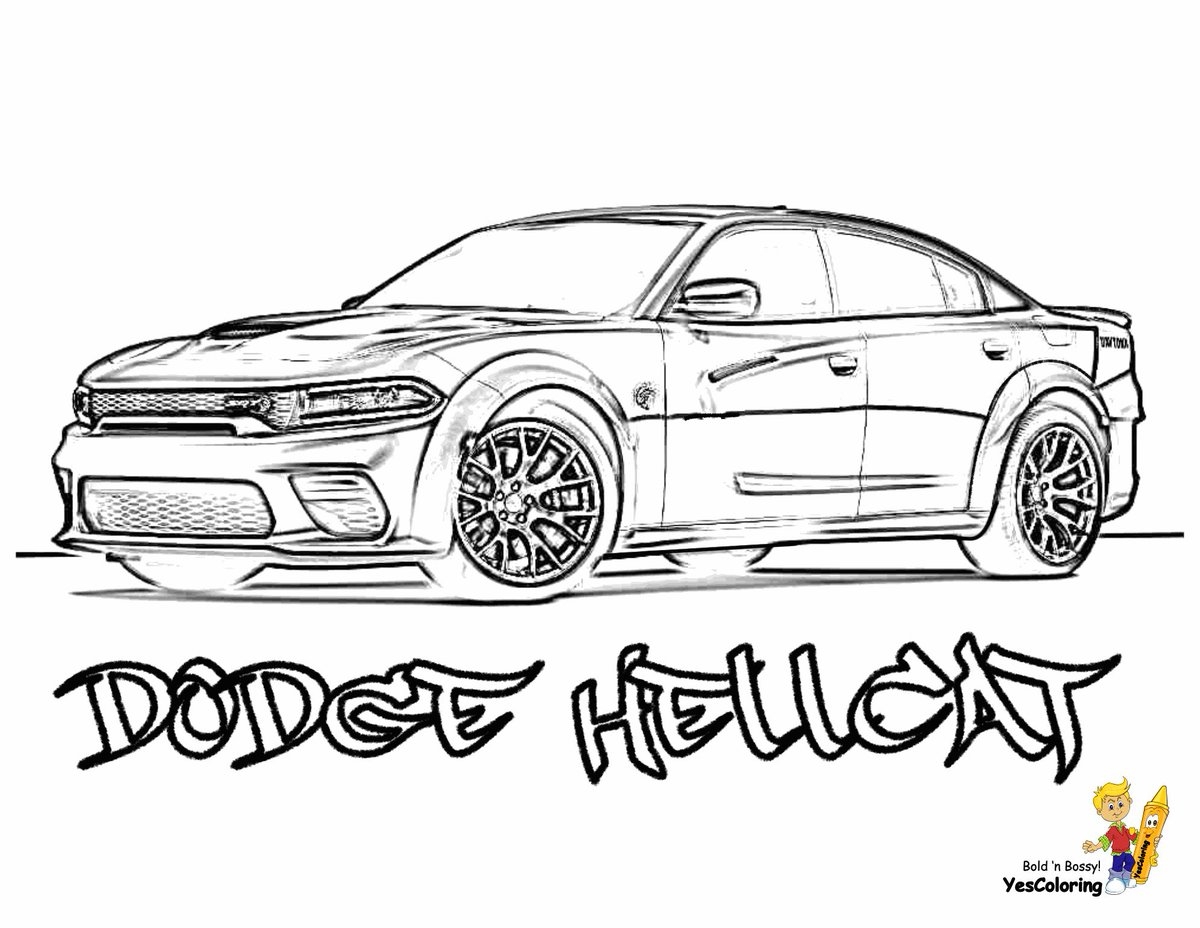 Print Out This Dodge Car Coloring Page HellCat Sweet Https t co 71j4sQCPUX Tell Other Coloring Kids Your Eyeballs Found YesColoring
