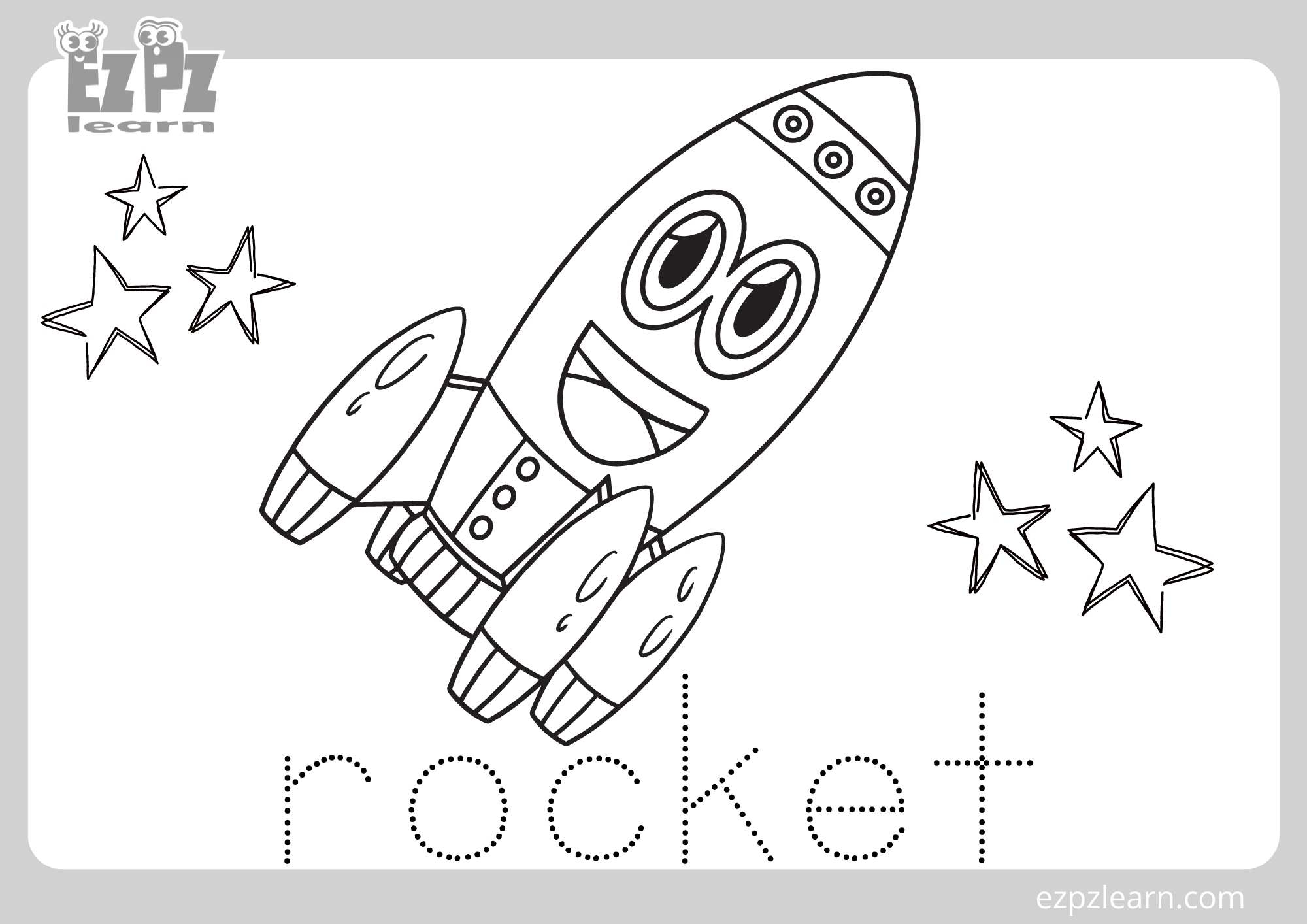 rocket ship colouring pages