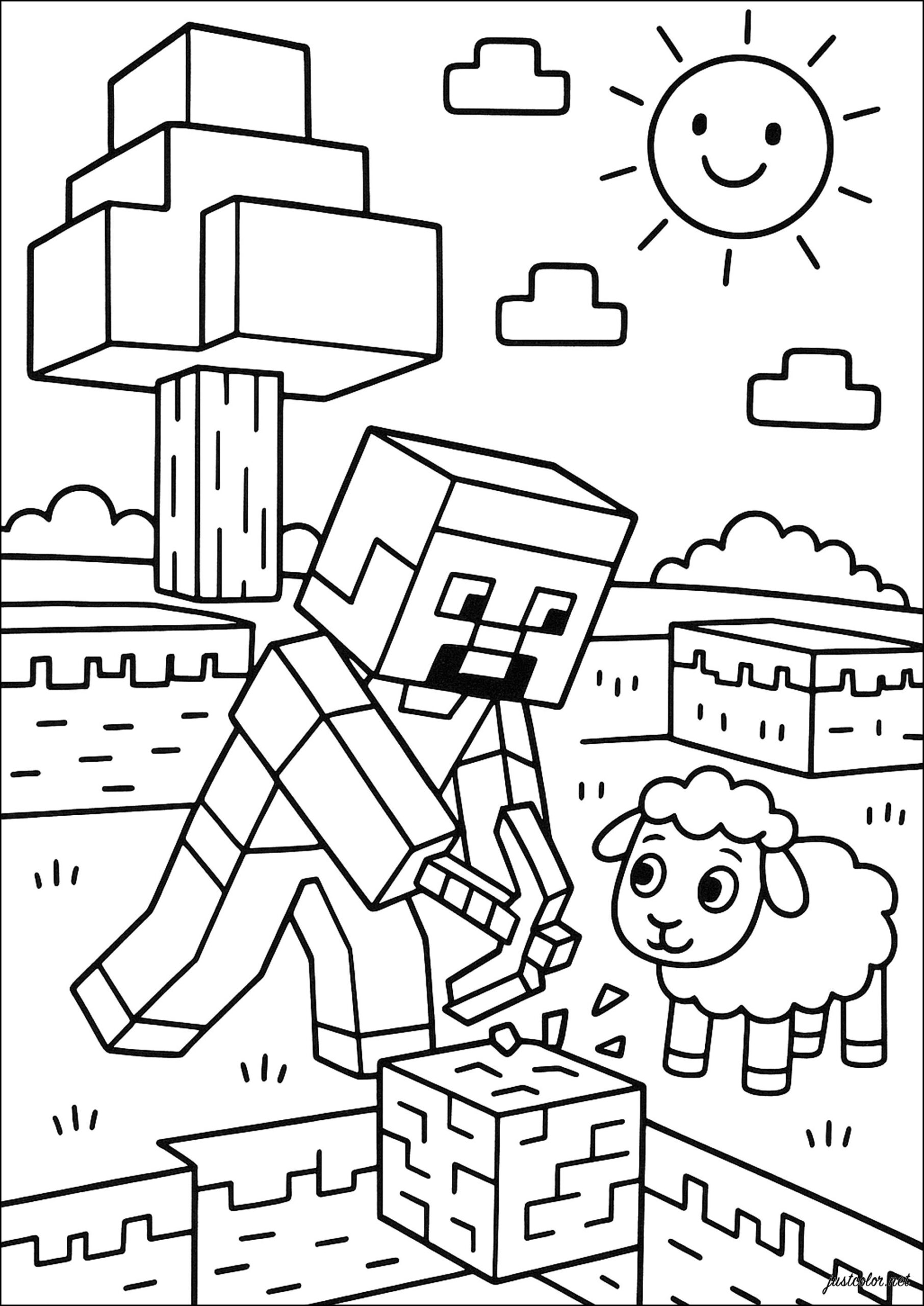 printable minecraft coloring pictures printable minecraft coloring pictures