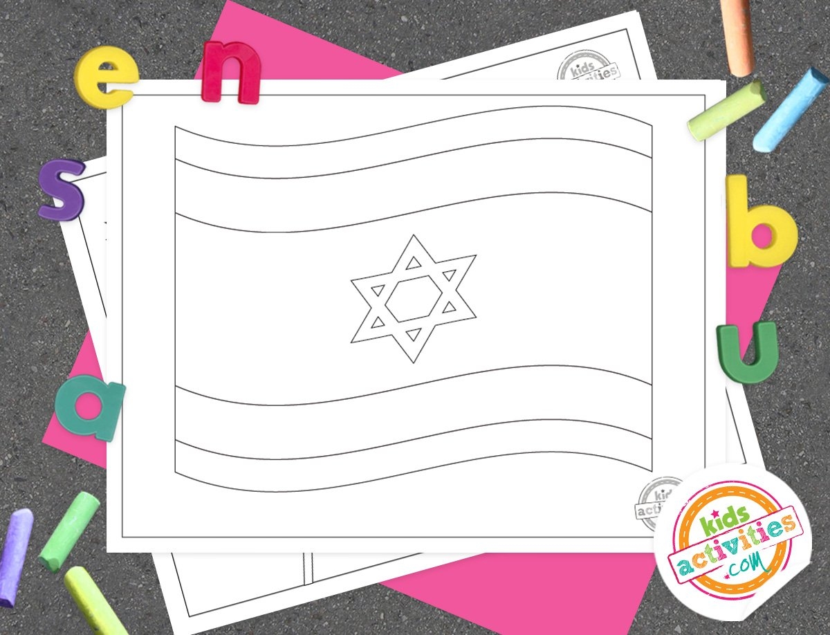flag of israel coloring page flag of israel coloring page