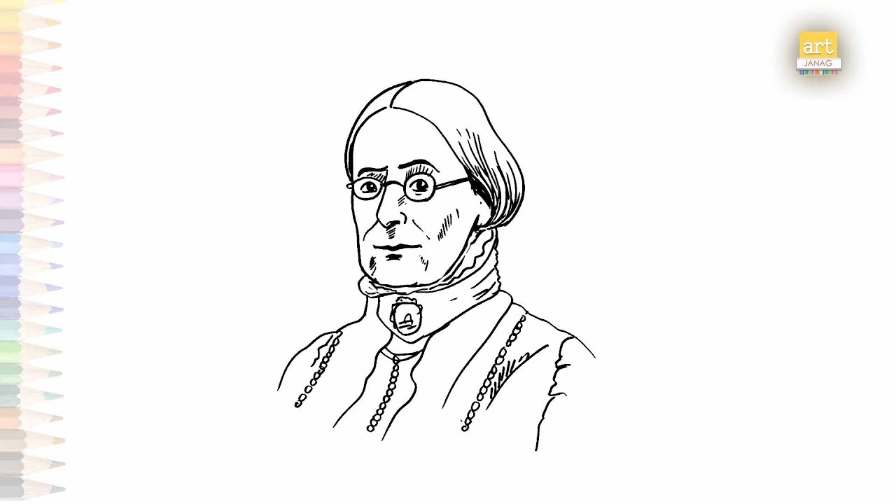 Susan B Anthony Drawing Easy Portrait Drawings How To Draw Susan B Anthony Step By Step YouTube
