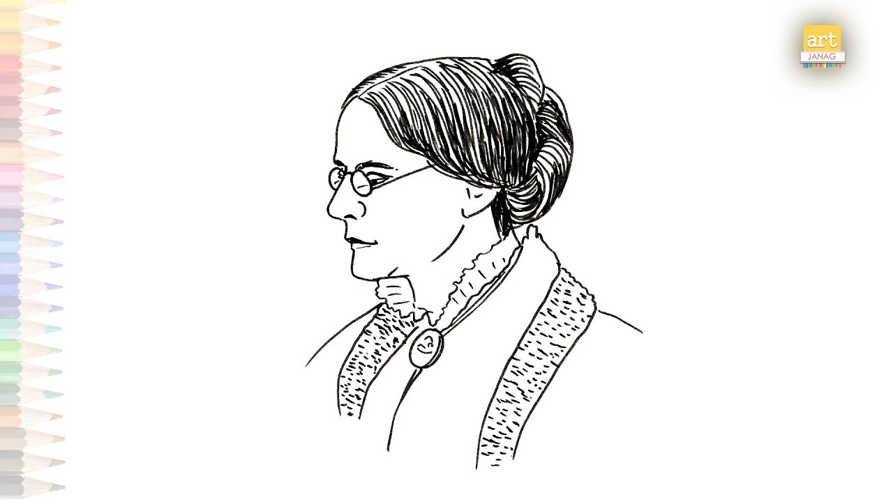 susan b anthony drawing easy